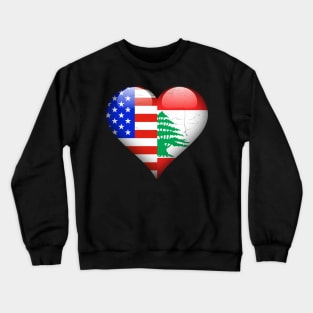 Half American Half Lebanese - Gift for Lebanese From Lebanon Crewneck Sweatshirt